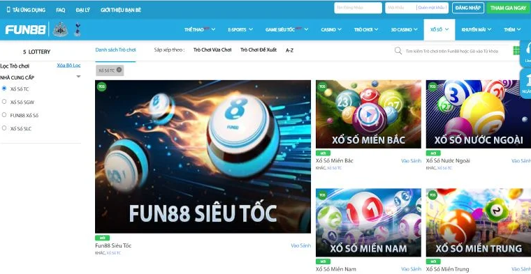 fun88 xổ số online