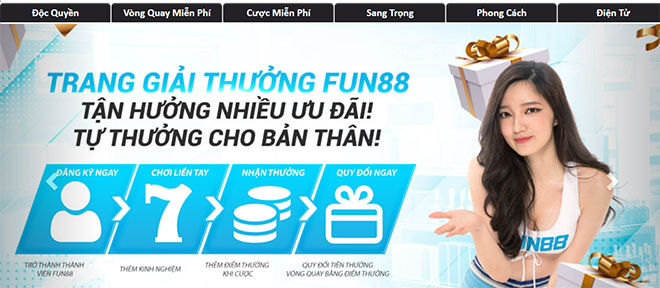 trang giải thưởng fun88